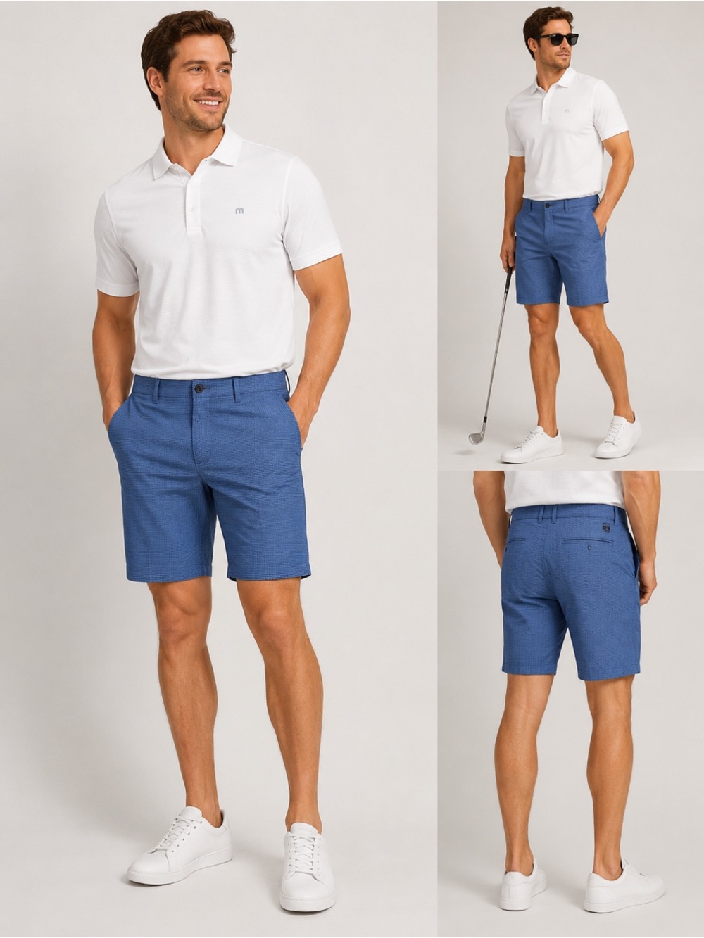 Travis Mathew Blue Golf Flat Front Shorts Sz. 30